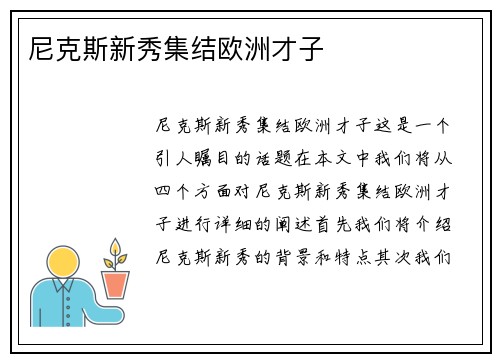 尼克斯新秀集结欧洲才子